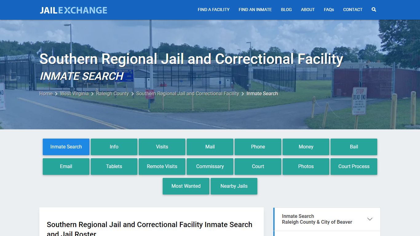 Inmate Search: Roster & Mugshots - Southern Regional Jail and ...
